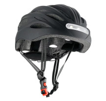 Bicycle helmet with led light - M White