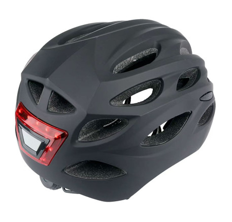 Bicycle helmet with led light - M White