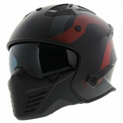 VITO JET BRUZANO helmet black/red