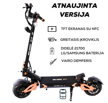 electric scooter TEVERUN BLADE GT+ 28.8 Ah LG (11") TFT Display