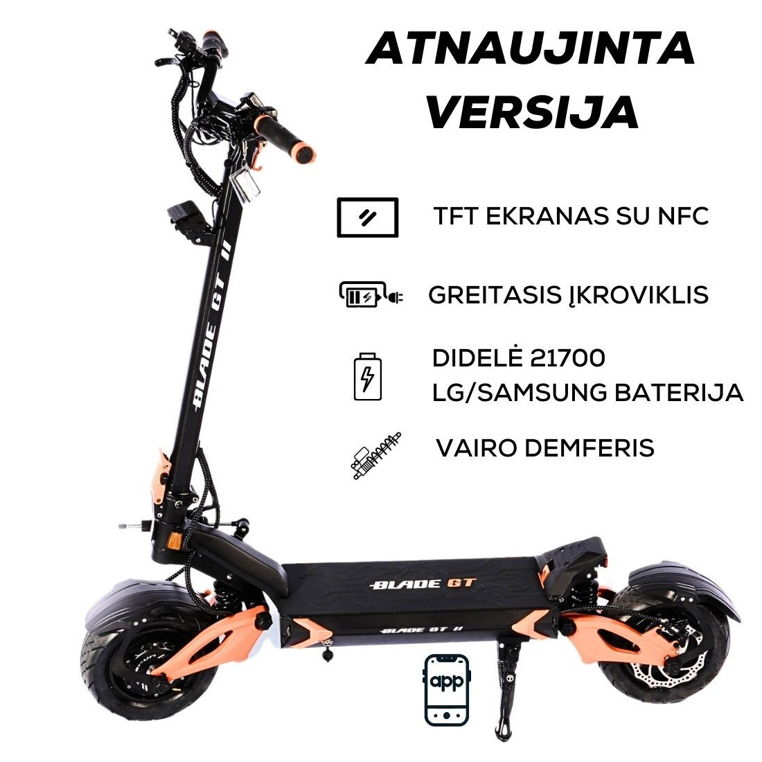 electric scooter TEVERUN BLADE GT+ 28.8 Ah LG (11") TFT Display