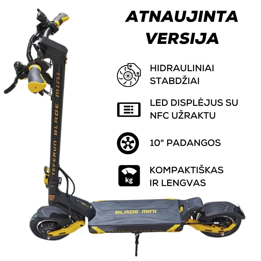 elektrinis paspirtukas TEVERUN BLADE MINI 15.6Ah