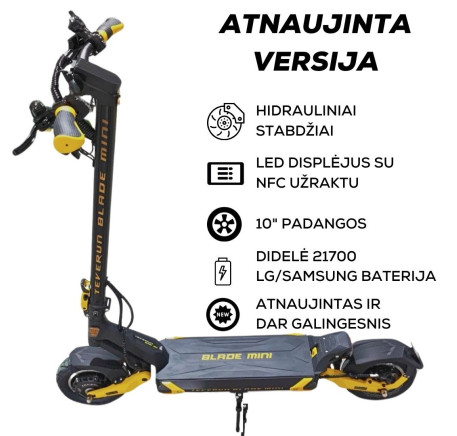 elektrinis paspirtukas TEVERUN BLADE MINI 15.6Ah