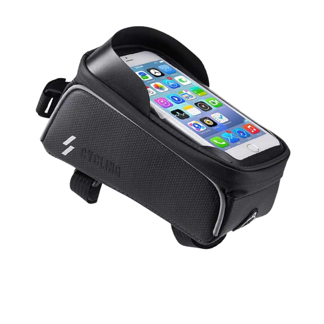 Phone holder/bag on the bike frame
