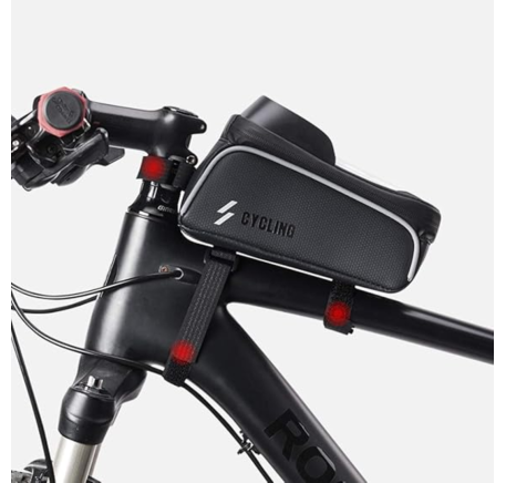 Phone holder/bag on the bike frame