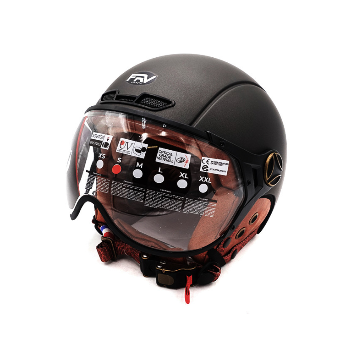 JET FRV helmet with graphite grey visor