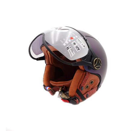 JET FRV helmet with visor, chameleon color
