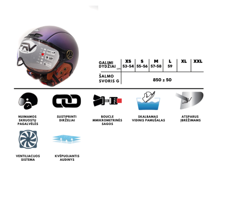 JET FRV helmet with visor, chameleon color
