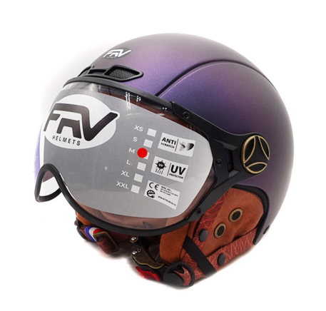 JET FRV helmet with visor, chameleon color