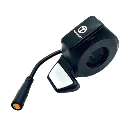 Vertically moving thumb throttle/accelerator