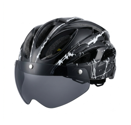 City bike helmet with visor