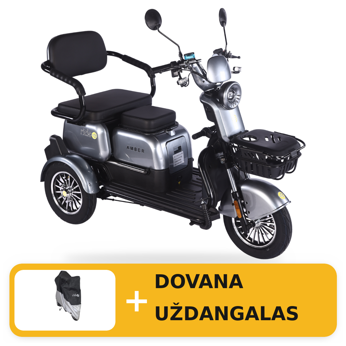 Electric tricycle wheelchair RIDE-E AMBER