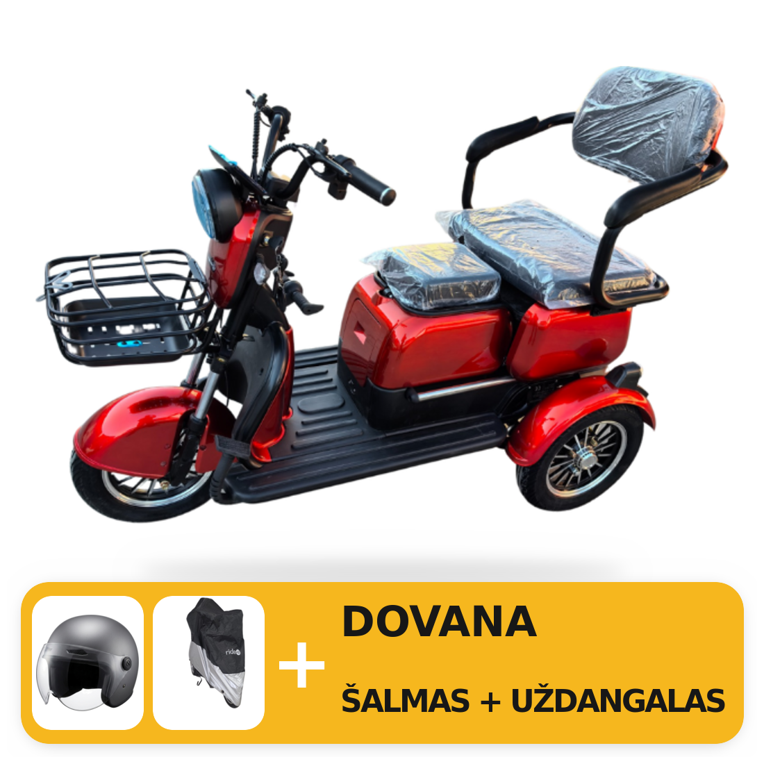 Electric tricycle wheelchair RIDE-E M20R PRO