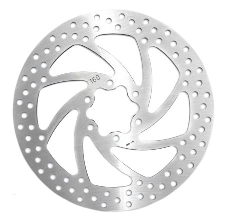 160 mm brake disc, 2.15 mm thick, designed for electric bicycles