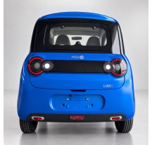 RIDE-E LUMA Blue — rear view (AI studio visual)
