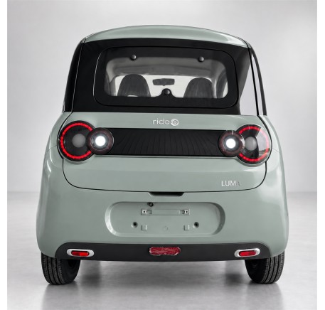 RIDE-E LUMA Mint grey — rear view (AI studio visual)