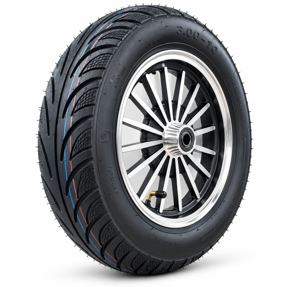 Front wheel rim with tire for the RIDE-E M20R / M20R PRO electric tricycle