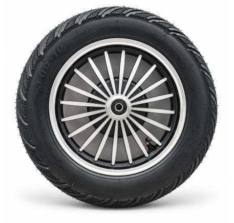 Front wheel rim with tire for the RIDE-E M20R / M20R PRO electric tricycle