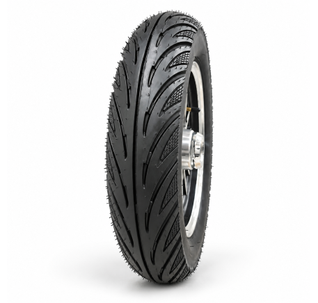 Rear left-side wheel rim with tire for the RIDE-E M20R / M20R PRO electric tricycle (14")