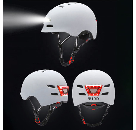 BIRD Protective helmet with LED light (3 colors)