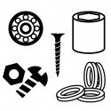 Bearings and Bearing Parts, Screws, Bushings, Gaskets, Nuts and Washers
